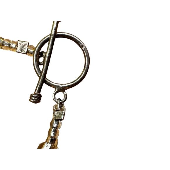 Yellow Glass Three Piece Jewelry Set Necklace, Bracelet, Earrings - Picture 8 of 9